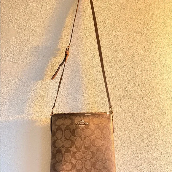 Coach Signature Tan Crossbody Bag - Picture 7 of 16